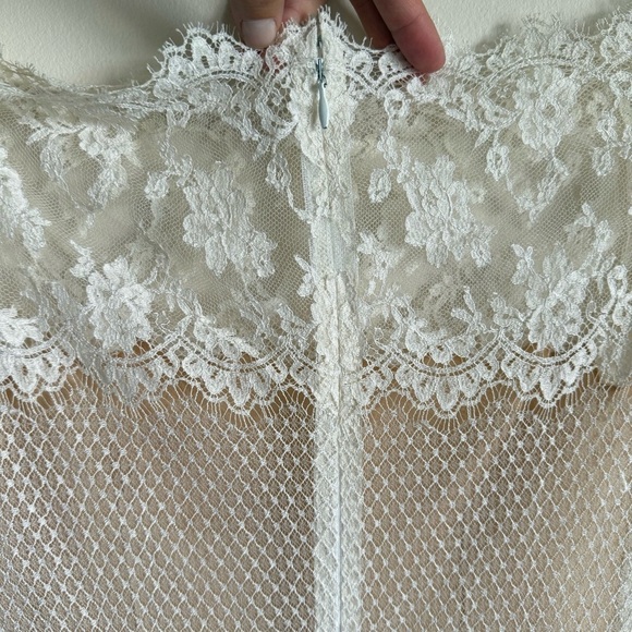 Vintage Jiki Monte-Carlo Creations Women's Bridal Lace Silk Wool Bodysuit S - Picture 10 of 14